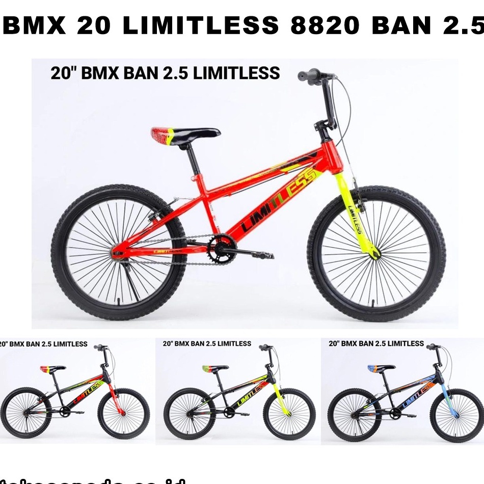 Sepeda BMX 20 Inch Limitless 8820 Ban 2.5