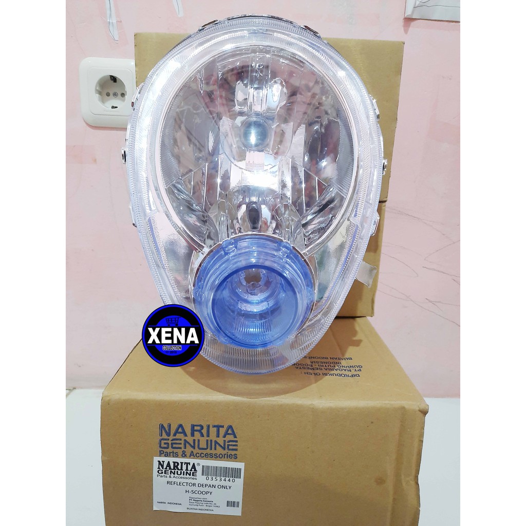 Reflektor lampu depan Honda Scoopy lama old karbu / Reflektor - lampu depan honda scoopy karbu biasa / Reflektor lampu depan honda scoopy karbu lama / Reflektor lampu depan scoopy karbu karburator lama Narita