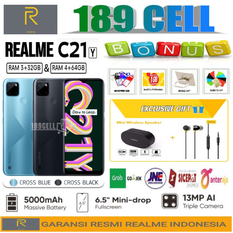 REALME C21Y RAM 3/32 GB | C21Y C11 RAM 4/64 | Narzo50i Prime 3/32 GARANSI RESMI REALME INDONESIA