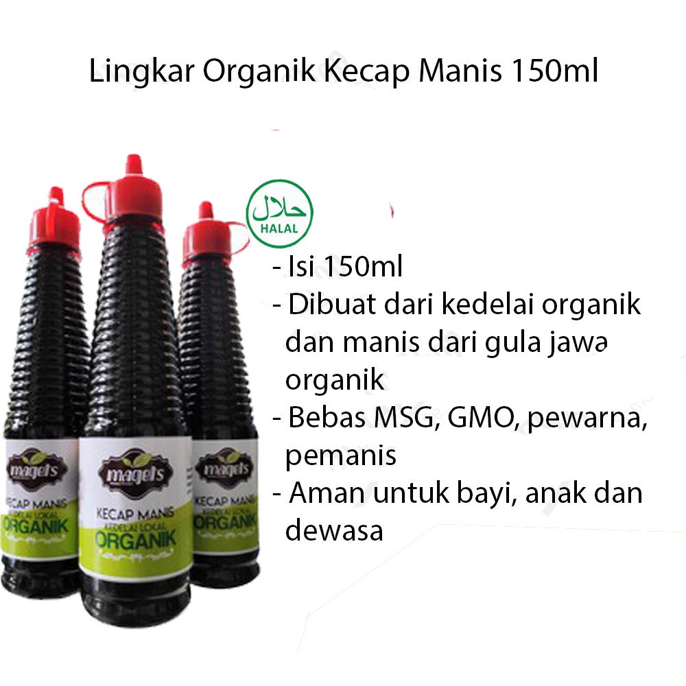 Magels Kecap Kedelai Organik Mpasi 150gr Kecap Organik Mpasi-Kabakids store