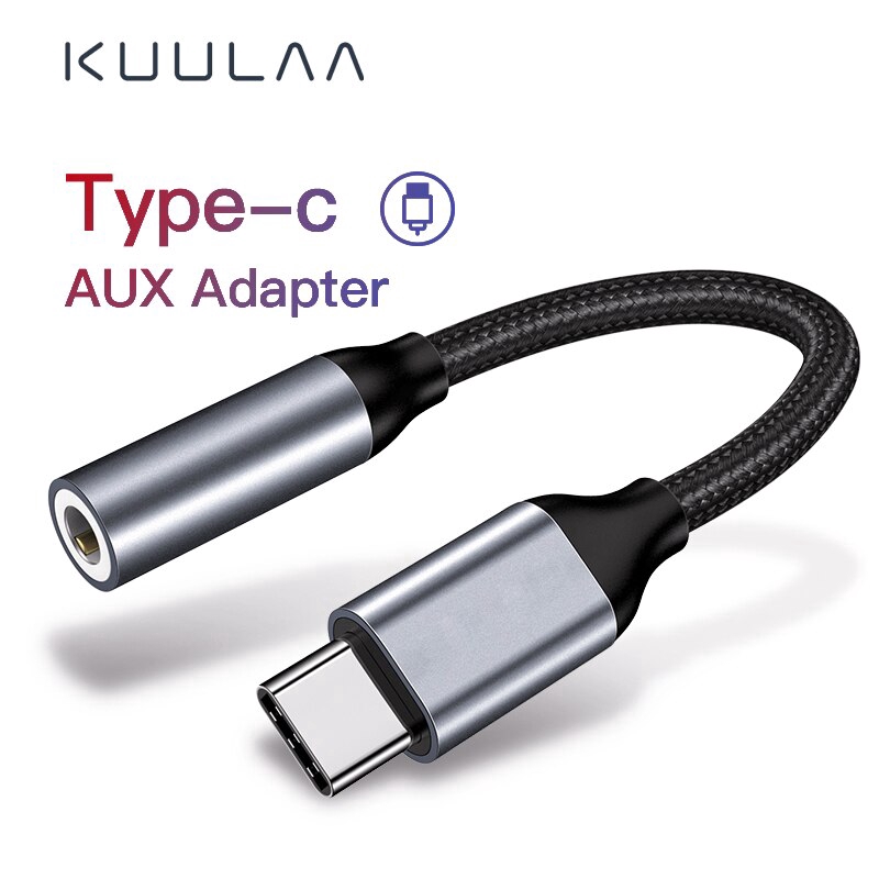 

KUULAA Type C to 3.5mm Jack Earphone Audio Cable USB Type-C 3.5 AUX Headphone Adapter