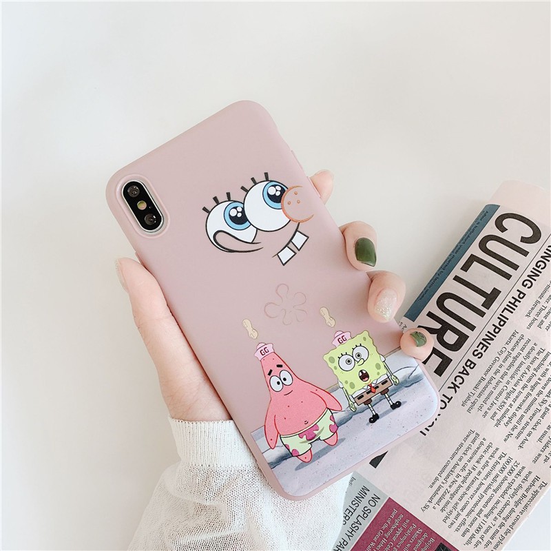 Soft Case Motif Spongebob Lucu untuk HP oppo a3s A5S F1 ...