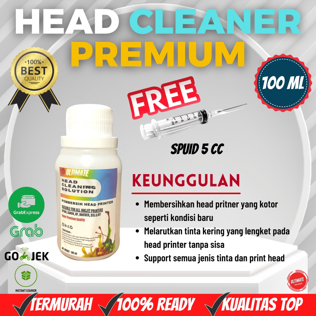PEMBERSIH HEAD PRINTER HEAD CLEANER EPSON CANON DTF DTG 100ML