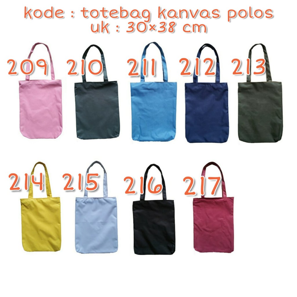 TOTEBAG KANVAS POLOS I Tas Tote Kanvas Basic Pake ...