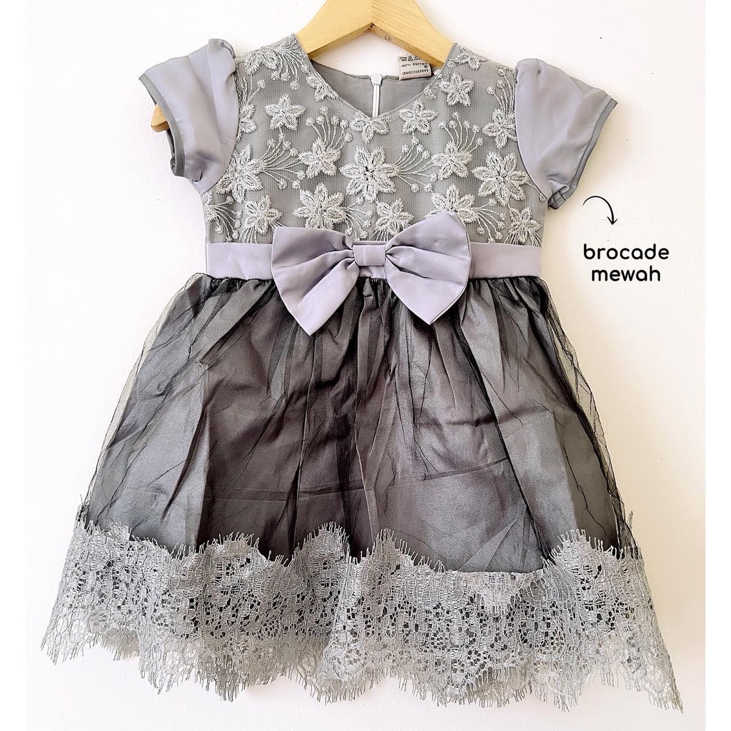 Dress Pesta Kondangan Ulang Tahun Mewah Lucu Bayi Anak Perempuan Cewek Terlaris Kode D  Babeebabyshop