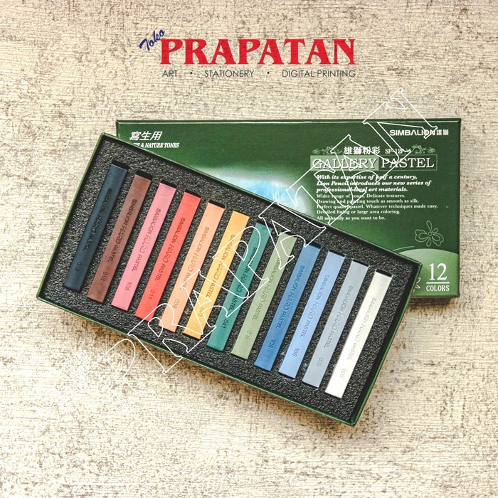 

PASTEL-DRY-OIL- SIMBALION GALLERY PASTEL / HARD PASTEL SET 12 WARNA -OIL-DRY-PASTEL.