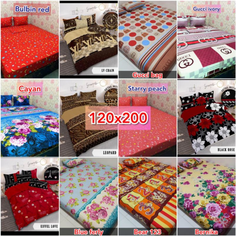 sprei home made 120x200 sprei karakter sprei bunga sprei polos