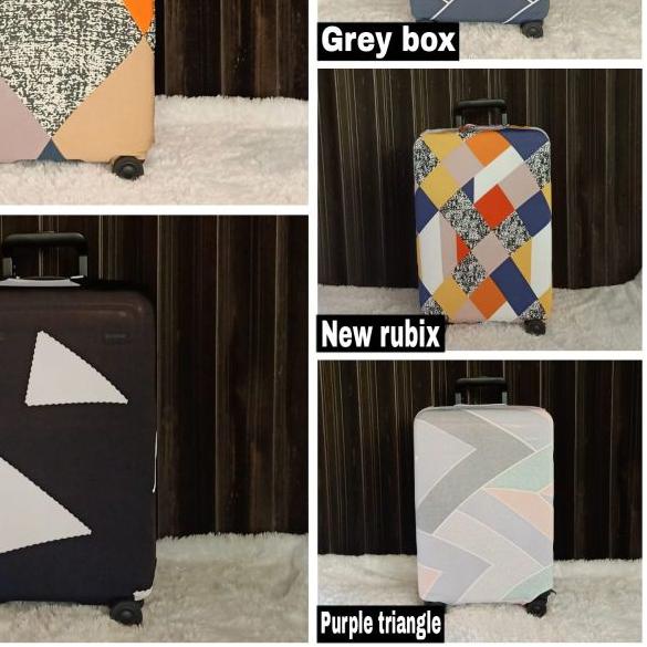 ➧ Sarung PELINDUNG koper motif ELASTIS/Cover koper stretch ✪