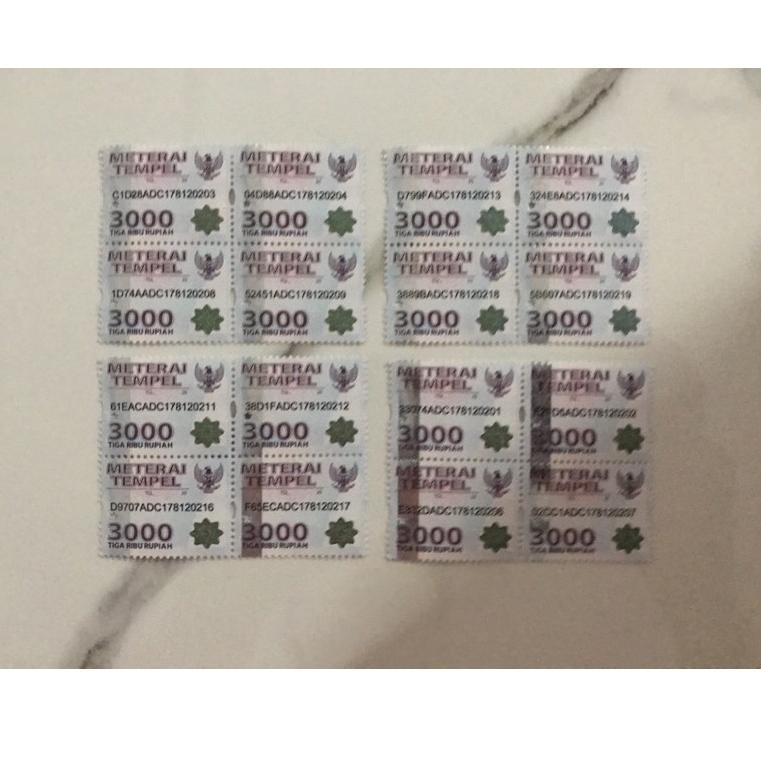

K&J // Meterai Tempel 3000 / 6000 / 10000 Pos ASLI //Stok@banyak
