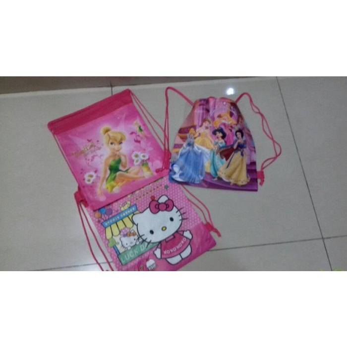 

✨ BISA COD ✨ Tas Goodie Bag Ultah Karakter Tinkerbell, Princess, Hello Kitty