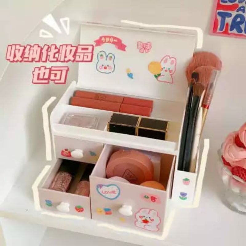 

Desktop Organizer Storage / Make Up Organizer / Pen Holder / Tempat Make Up / Rak Serbaguna