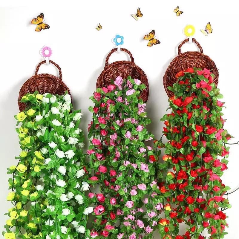 Bunga Rambat Palsu Warna Warni Bunga Palsu Rambat Artificia Bunga Palsu Dekorasi Dinding Bunga Peony