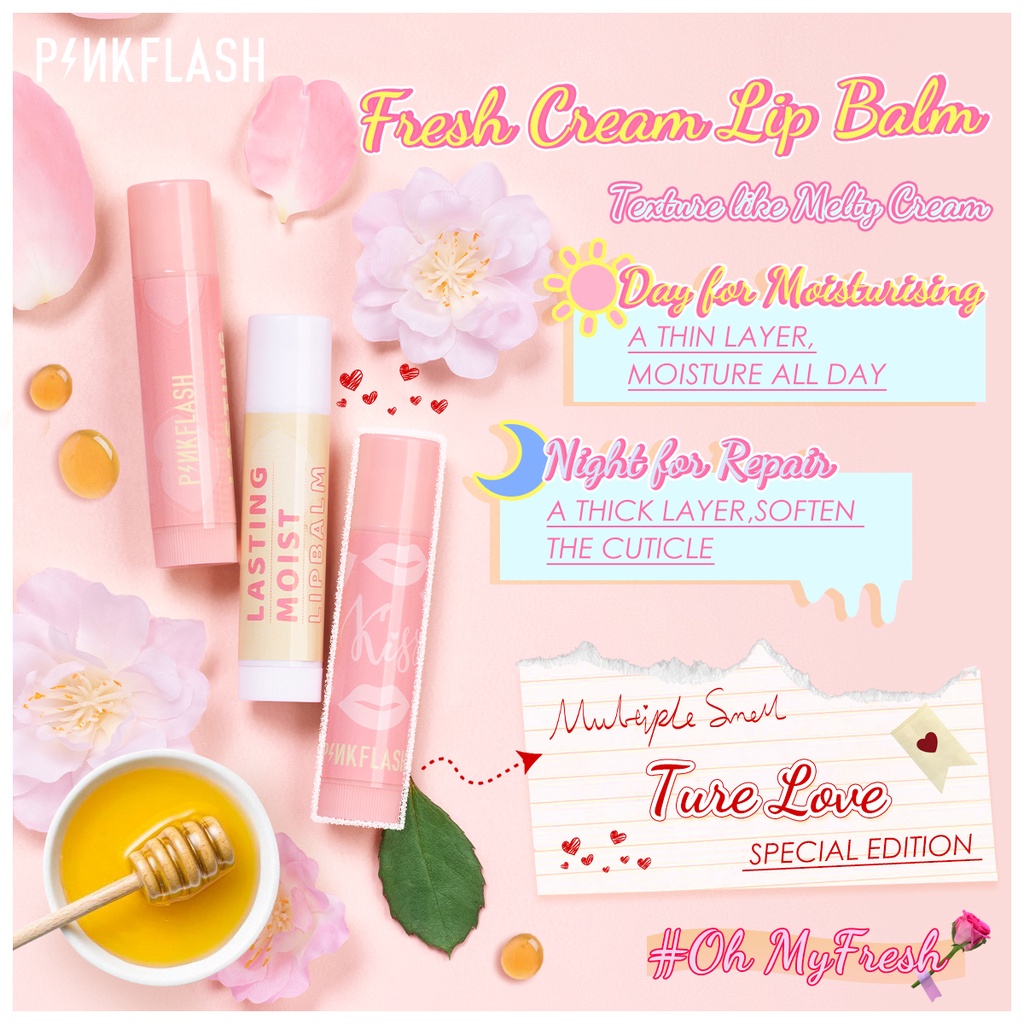 PINKFLASH FRESHY LIP BALM LASTING MOIST LASTING MOISTURIZING HYDRATION - PINKFLASH PELEMBAB BIBIR BPOM