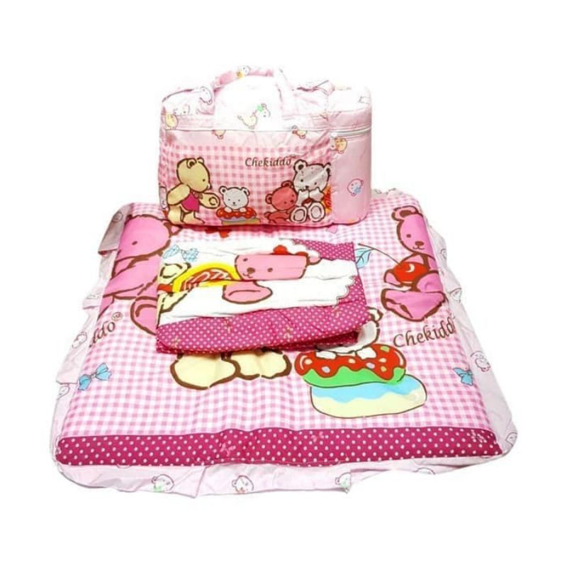 CHEKIDDO-GIFT SET TAS BAYI 3IN1-TAS+GENDONGAN SAMPING DAN SELIMUT-KADO BAYI KOMPLIT