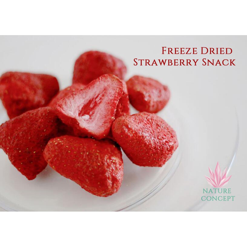 Cemilan Stroberi kering Freeze Dried Strawberry Snack snek sehat