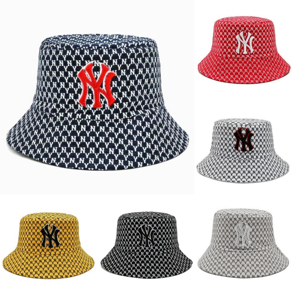 TOPI BUCKET HAT NY 2 SISI LUAR DALAM / BUCKET HAT NY DUA SISI TOPI - M-003