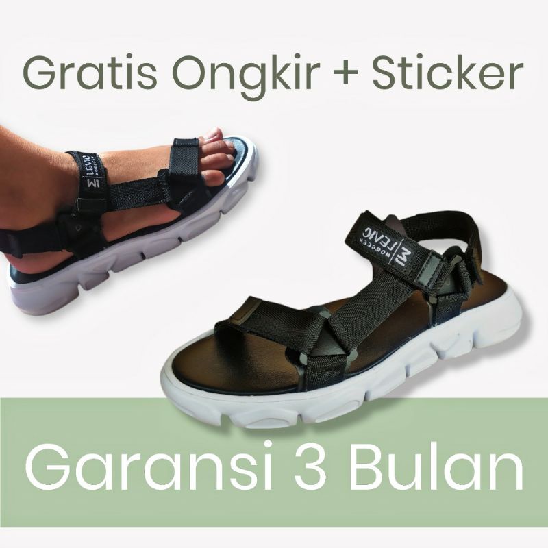 Sandal Gunung Pria Wanita Casual Trevelling Hiking Outdoor BISA BAYAR DITEMPAT COD - TVF Footwear Sandals Reiwal - LAF Project jack V.1 - TOKOSDINA - Heyjude - Spoiled - Fertig Levizka Black