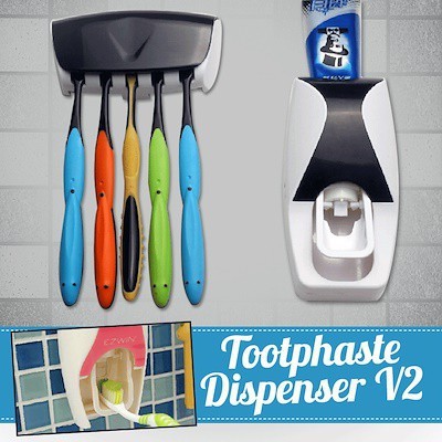 (COD) DISPENSER ODOL 5 SLOT SIKAT PASTA GIGI 1 PAKET KOTAK GANTUNGAN TOOTHPASTE BRUSH Wadah Sikat Gigi Bisa Tempel Di TembokDispenser Odol Kotak Sikat Gigi Unik / Dispenser Pasta Gigi Odol Modern Toothbrush Squeezer / Dispenser Tempat Sikat Gigi