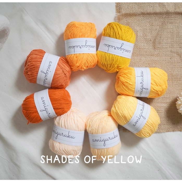 Benang Rajut Import Milk Cotton 3 ply - SHADES OF YELLOW
