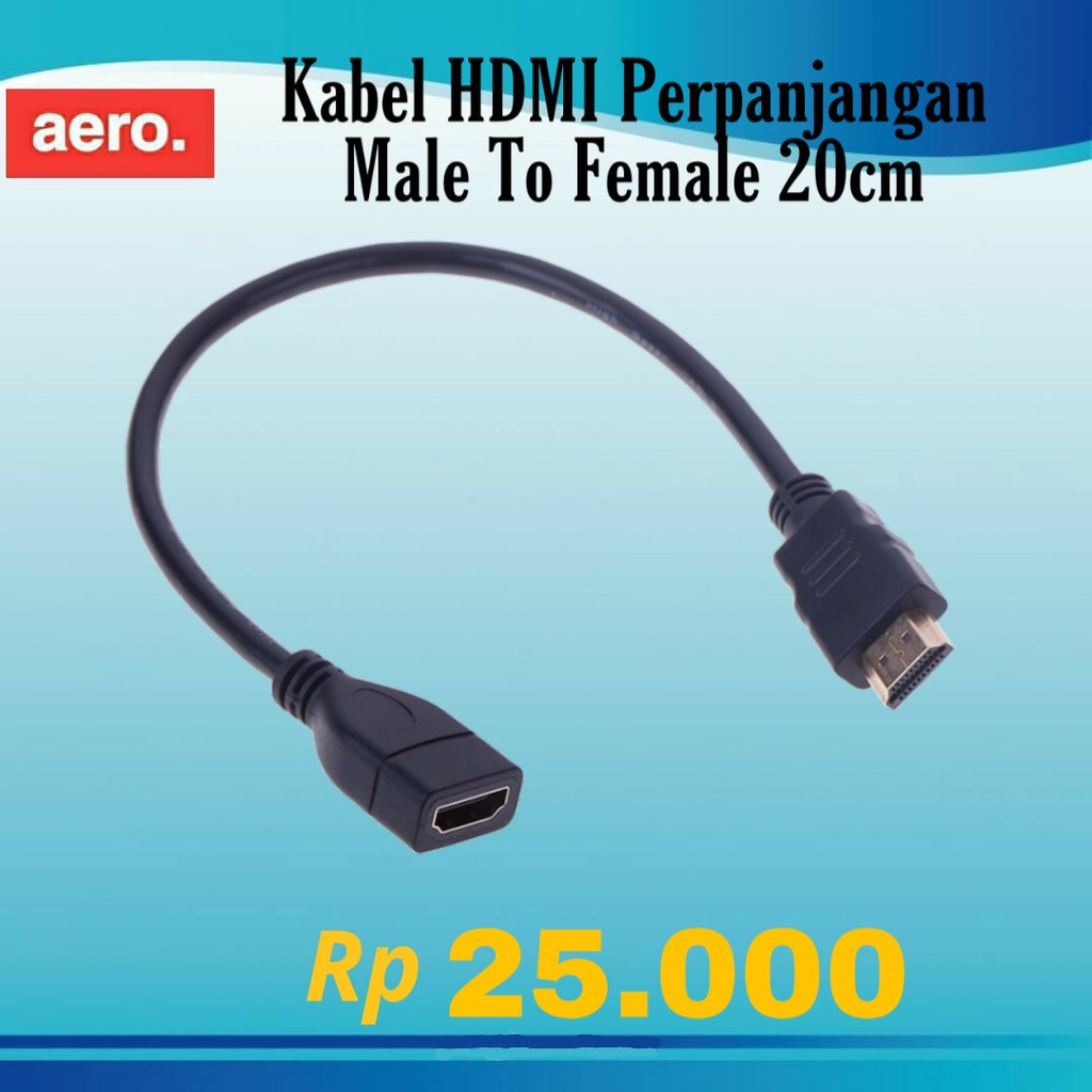 Kabel HDMI Extension HDMI Perpanjangan Male To Female 20cm  Penyambung HP ke TV Murah Berkualitas