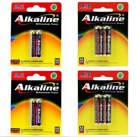 Baterai/ Battery ABC Alkaline AA - ABC Alkaline AAA /Baterai jam dinding/ Baterai Remote-set 2 pcs
