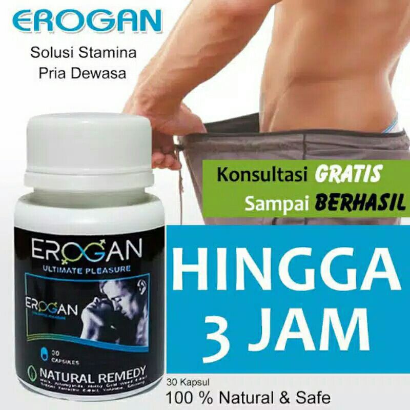 ( Di Jamin Asli Original ) Erogan Asli Kemasan Botol isi 30 Kapsul Herbal