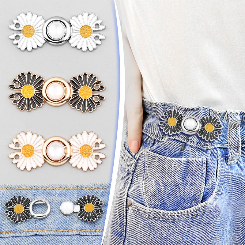 Bros Pin Bentuk Bunga Daisy Bahan Metal Gaya Korea Untuk Unisex