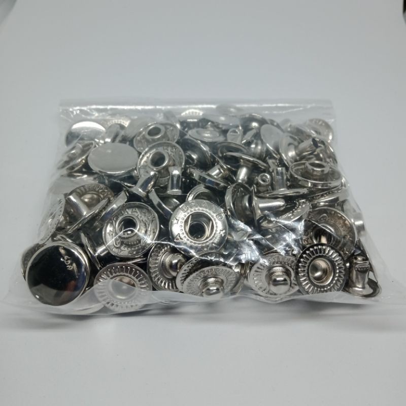 Kancing Cetet/Snap Button Diameter 15 mm Nikel