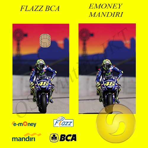 CUSTOM KARTU FLAZZ BCA GENERASI 2 ATAU EMONEY/SALDO 0 -ROSSI EDITION