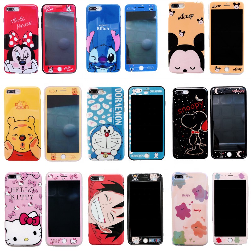 Case Vivo Y81 Y83 Y71 Y53 Y55 SoftCase Plus TemperedGlas Karakter Super Cute Vivo