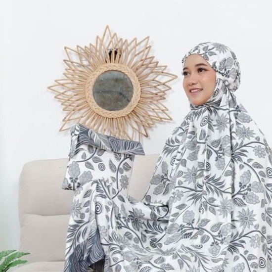 MUKENA RAYON JUMBO DEWASA BALI MOTIF SABILA / MUKENA DEWASA KATUN RAYON JUMBO TRAVELING