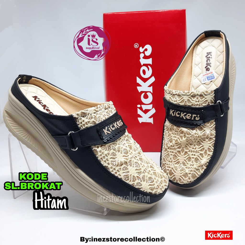 WEDGES SENDAL WANITA KICKERS BERKUALITAS KODE SL.BRUKAT MURAH GROSIR