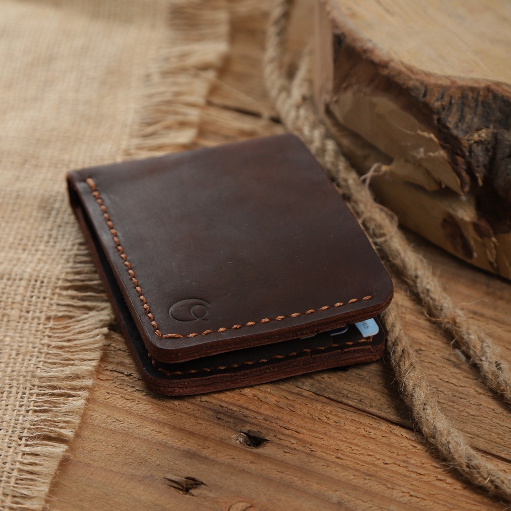 Dompet Pria Kulit Asli Original - Robson Wallet Dark Brown Version