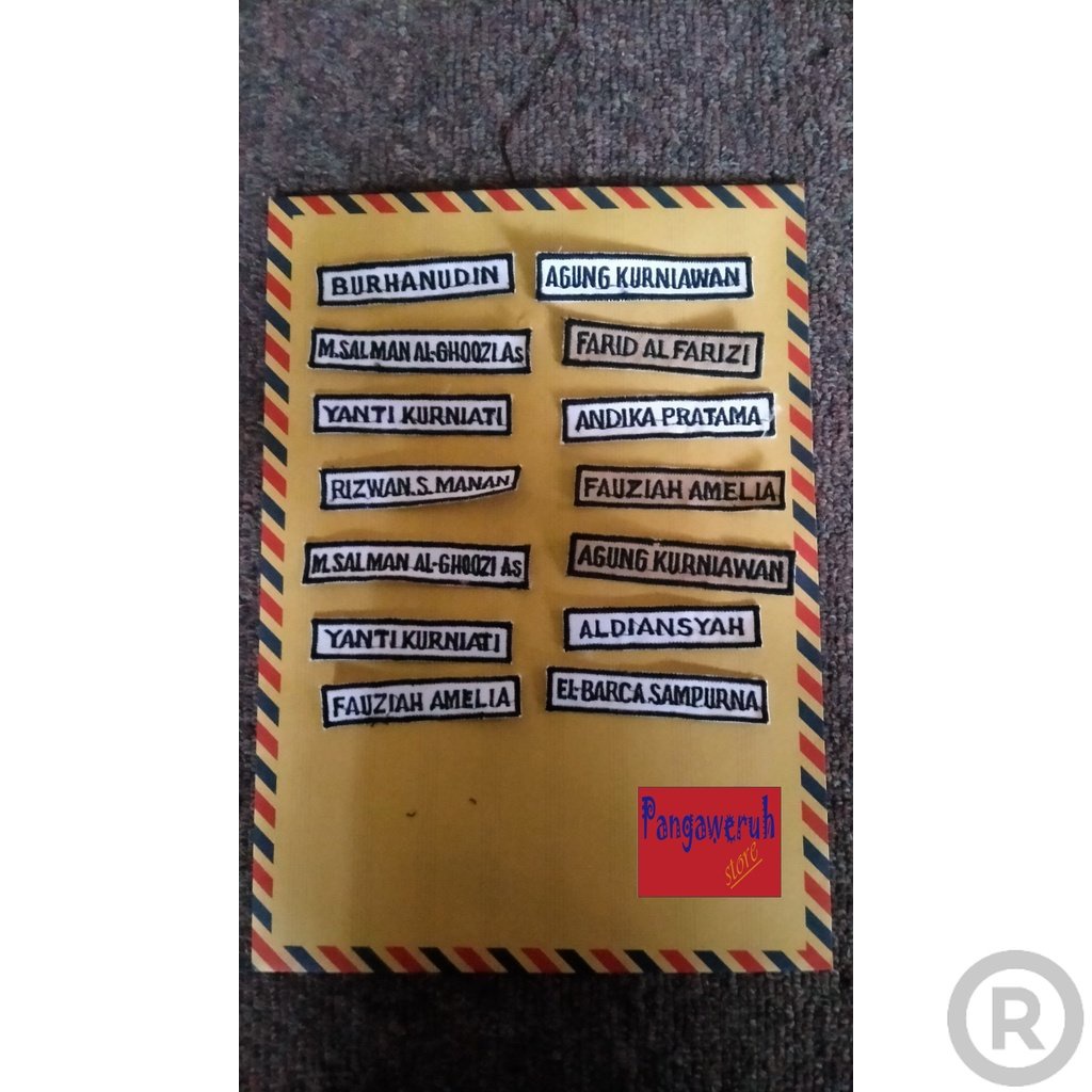 

Nama Bordir sekolah Bordir Nama Custom