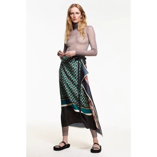 rok casual import Patchwork Sarong Wrap Random pattern korean style Skirt simple sarung ethnic