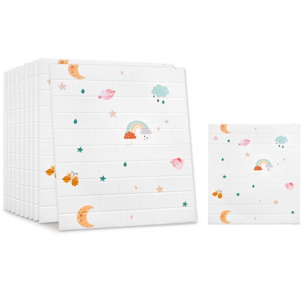 Wallapaper 3D FOAM / Motif Anak tebal 3MM / Wall Foam Dinding-ZT0403 PELANGI