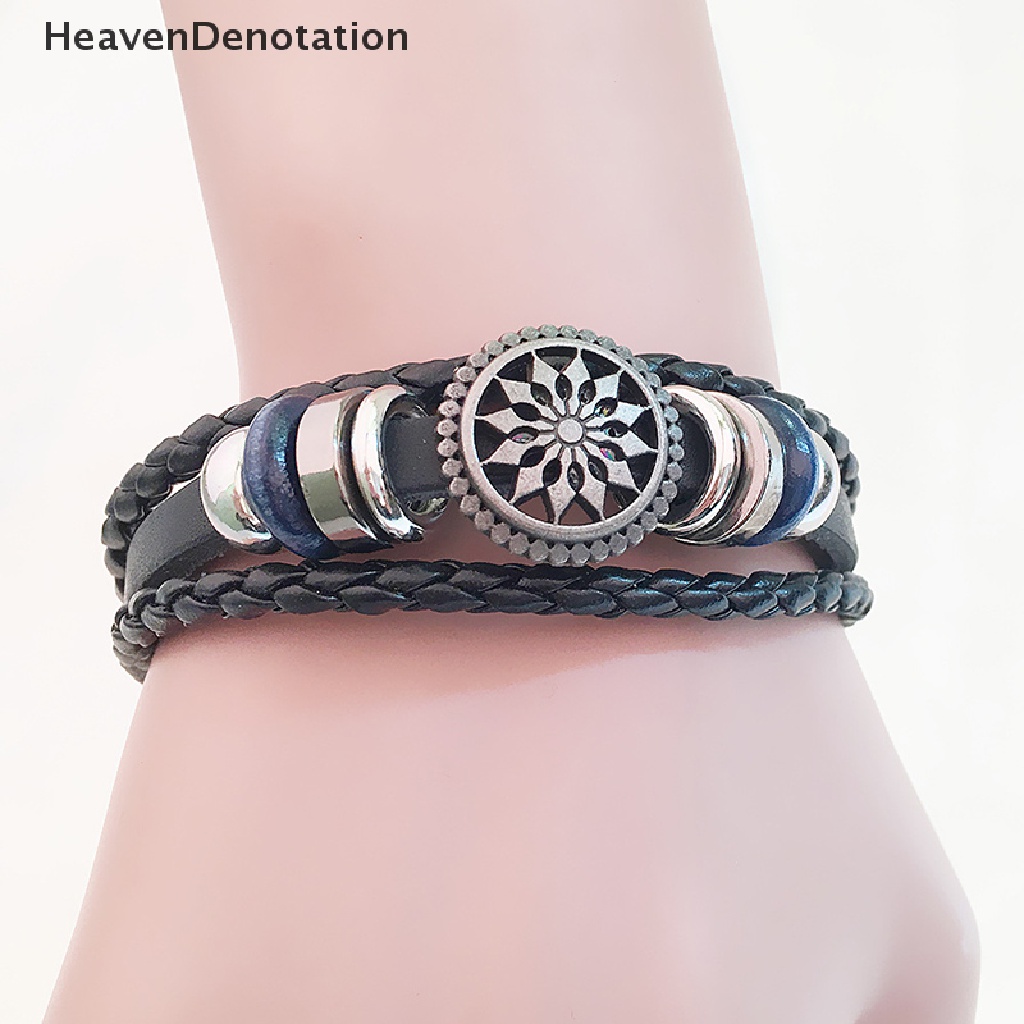 Gelang Desain Infinity Bahan Pu Gaya Punk Vintage Untuk Pria Dan Wanita