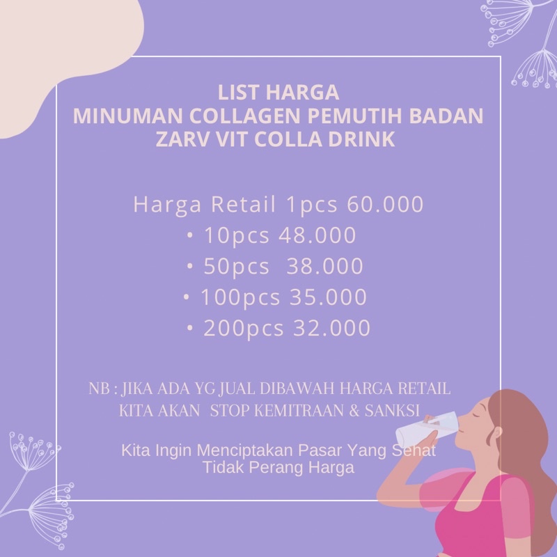 TERBATAS ‼️ ZARV VIT COLLA DRINK / MINUMAN COLLAGEN // SUPLEMEN PEMUTIH KULIT / zarv.skincare