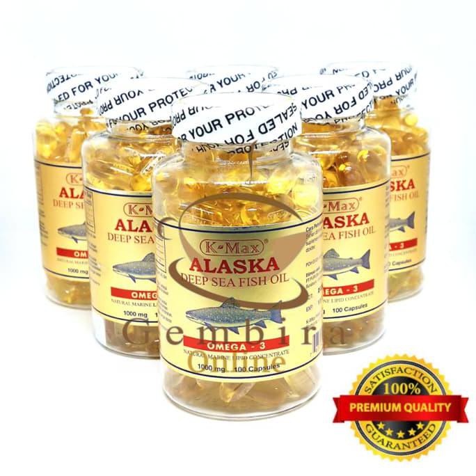 Omega 3,6,9 K-Max Alaska Tutup Putih Fish Oil 1000 mg ORIGINAL