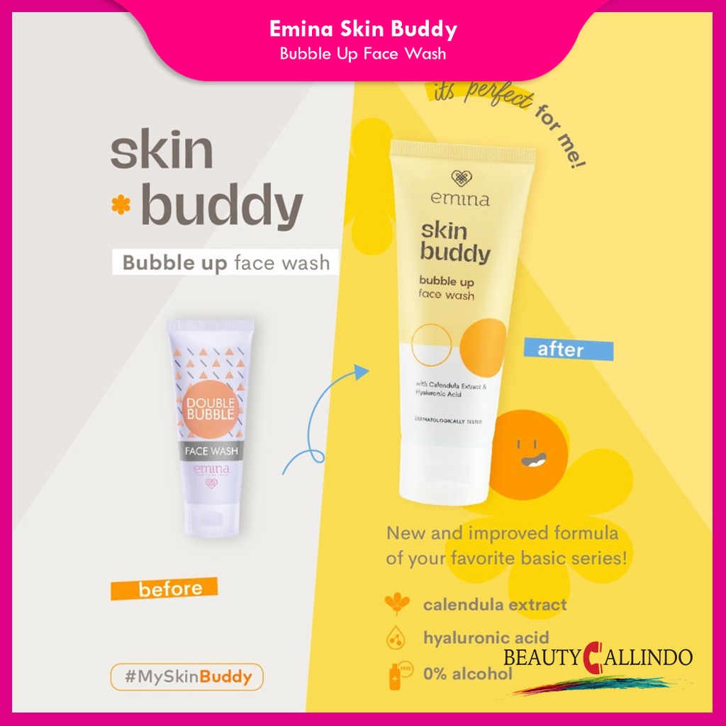 Emina Skin Buddy Bubble Up Face Wash 60ml | Pembersih Wajah