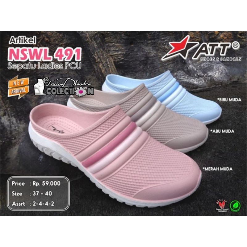 SANDAL SEPATU KARET ATT NSWL 491 WANITA 37-40