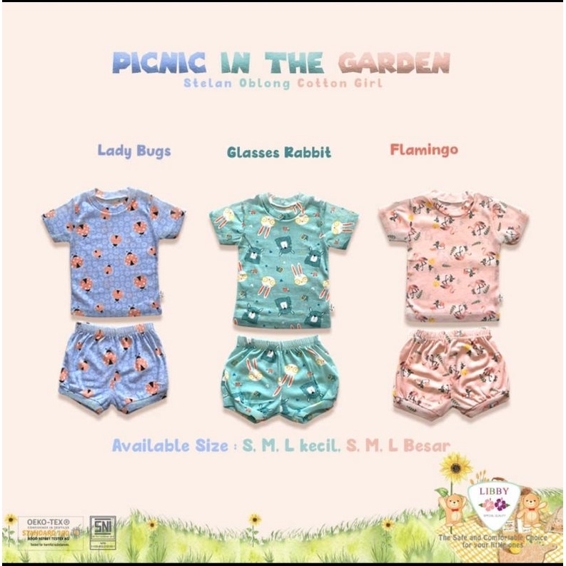 0LIBBY Setelan Oblong Cotton Tipis Fun Land & Sweet Land (1 setel/pack)