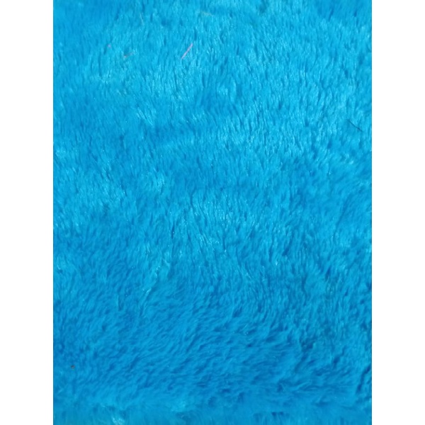 ALAS KANDANG KUCING DAN ANJING KAIN BULU RASFUR TEBAL 2 CM-Biru muda