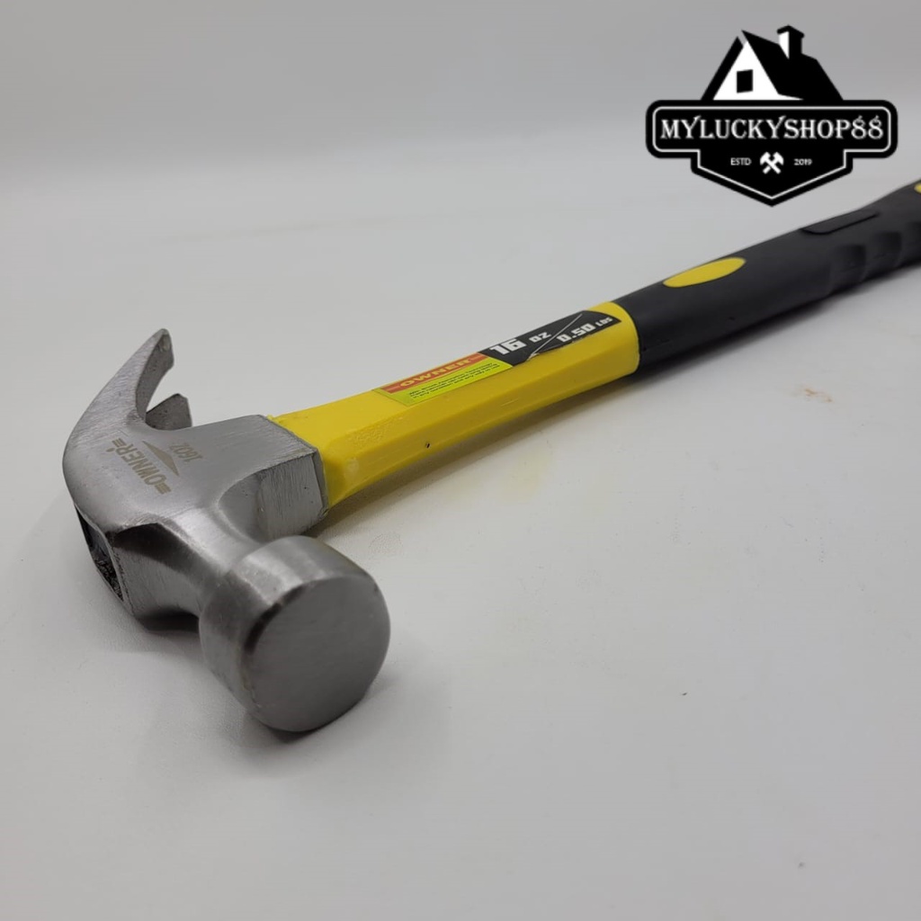 Owner Palu Kambing Gagang Fiber 16 oz 0.50 Lb Claw Hammer 16oz