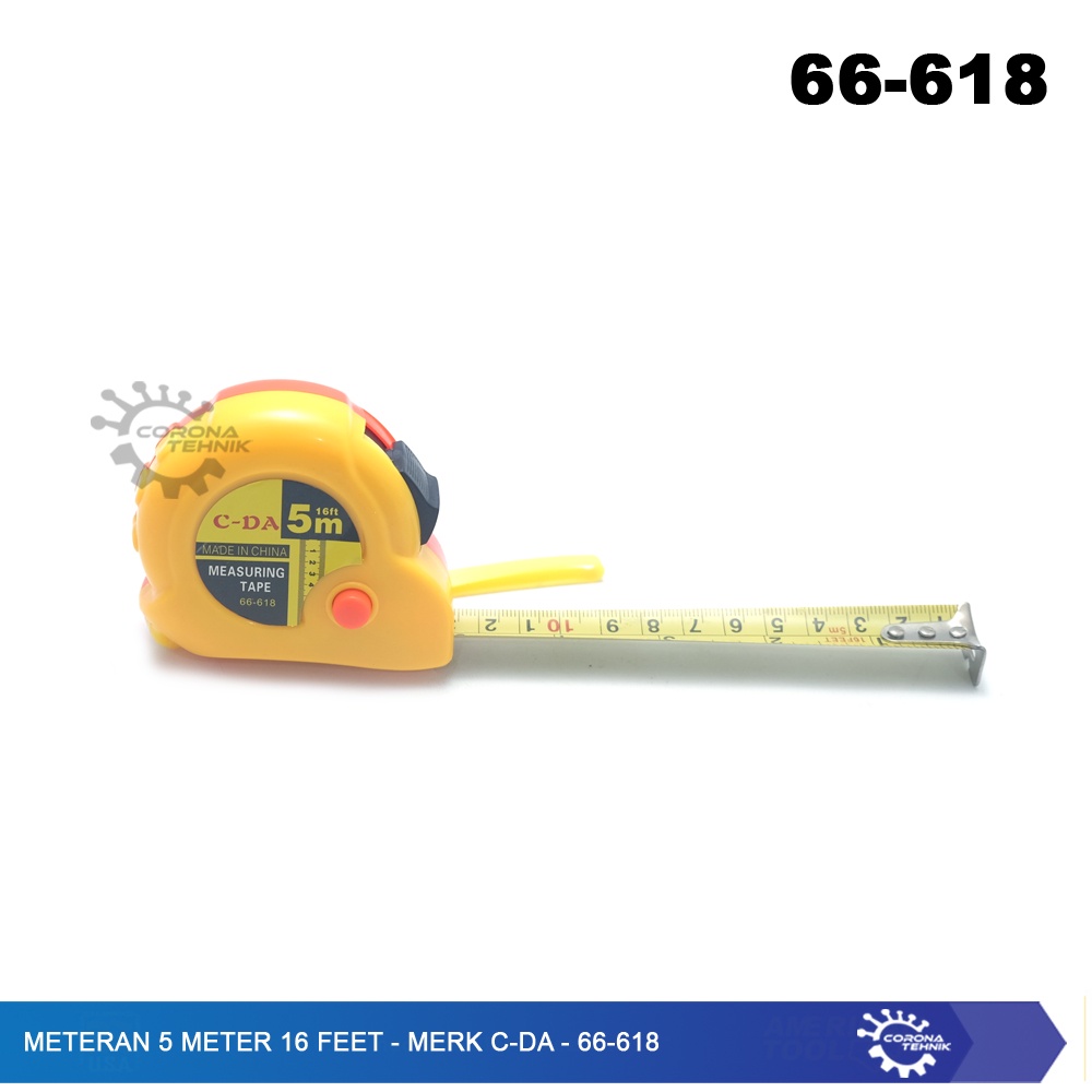 C-DA - 66-618 - Meteran 5 Meter 16 Feet - Merk