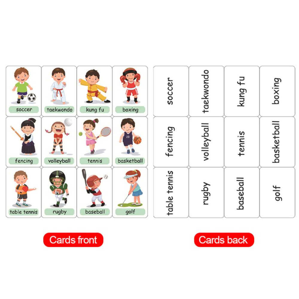 Timekey 12pcsset Kartu Memori Flashcard Motif Binatang Untuk Edukasi Anak C1Z7