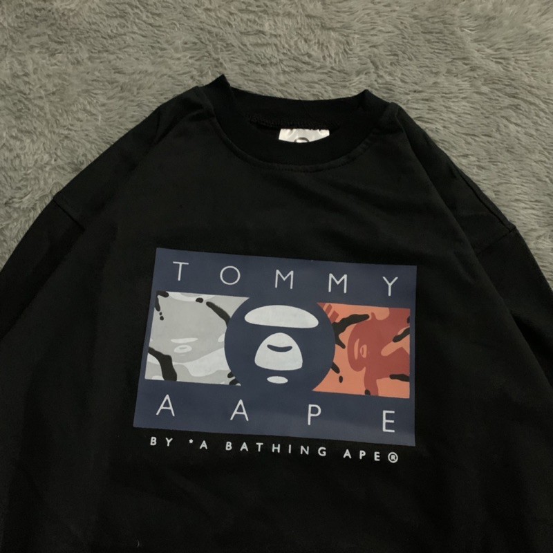 Sweater Crewneck Bape Bathing Ape X Tommy Hil Fulltag &amp; Lebel