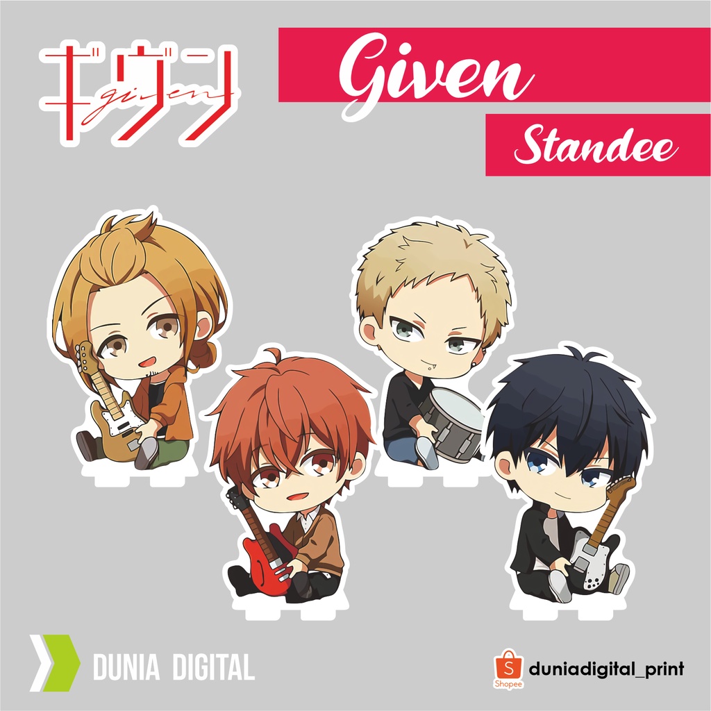 Given Standee Akrilik Chibi Mafuyu Ritsuka Haruki Yuki Uenoyama Akihiko