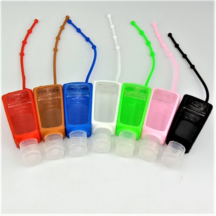 BOTOL GANTUNGAN HAND SANITIZER 30ML FLIPTOP SILICONE / BOTOL HOLDER HAND SANITIZER ANAK 30ML