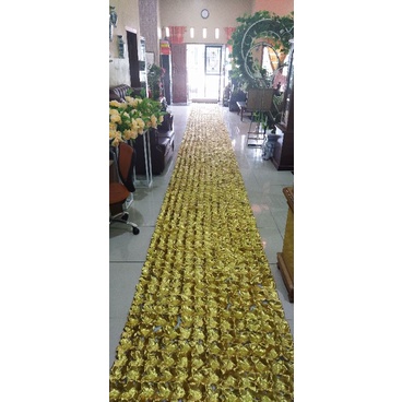 KARPET WEDDING ROSE PETAL GOLD